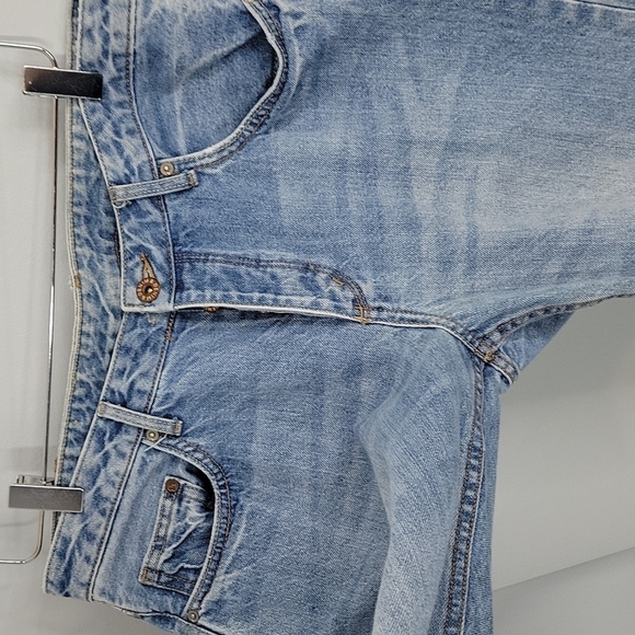 H&M 100% cotton Boyfriend Low Waist Button Fly Tapered Leg Jeans 29/32 - Picture 5 of 10